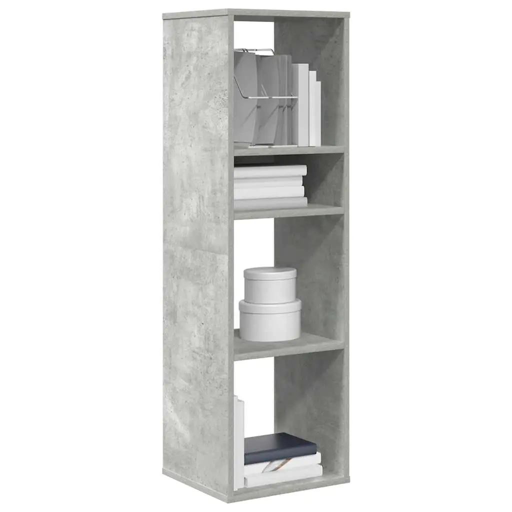 Libreria Grigio Cemento 34x31x112 cm in Legno Multistrato