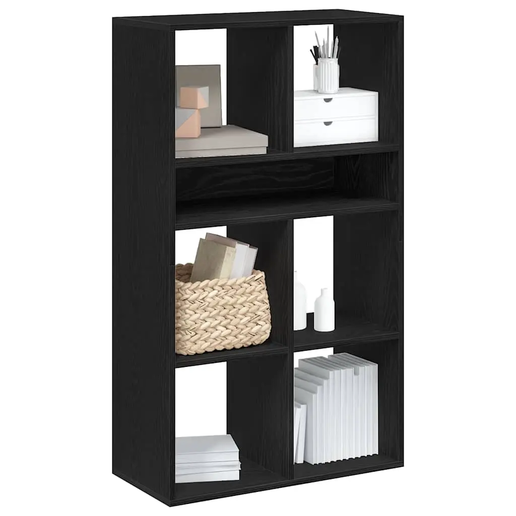 Libreria Nera 66x31x112 cm in Legno Multistrato