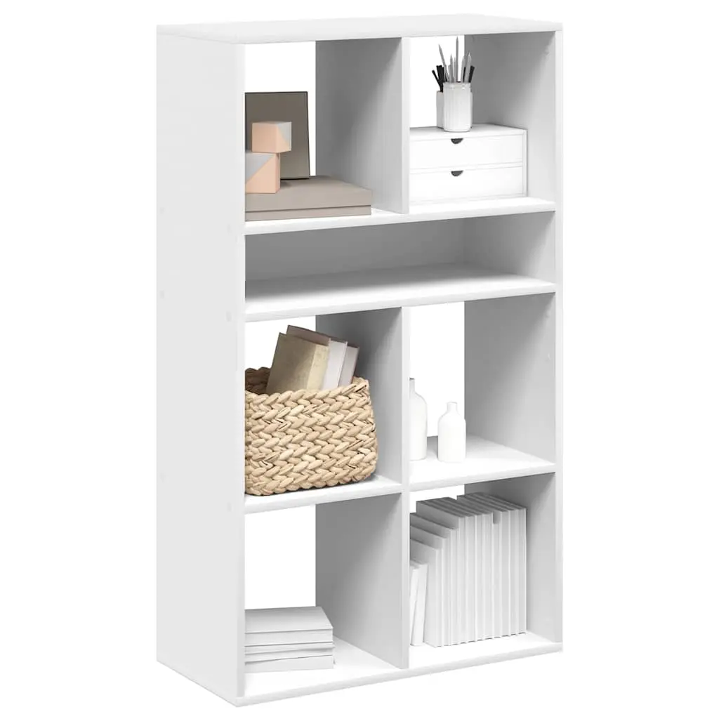 Libreria Bianca 66x31x112 cm in Legno Multistrato