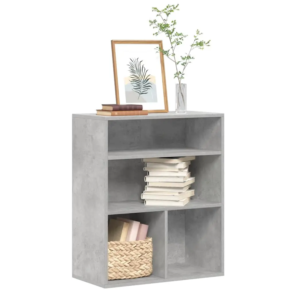 Libreria Grigio Cemento 60x30x71,5 cm in Legno Multistrato