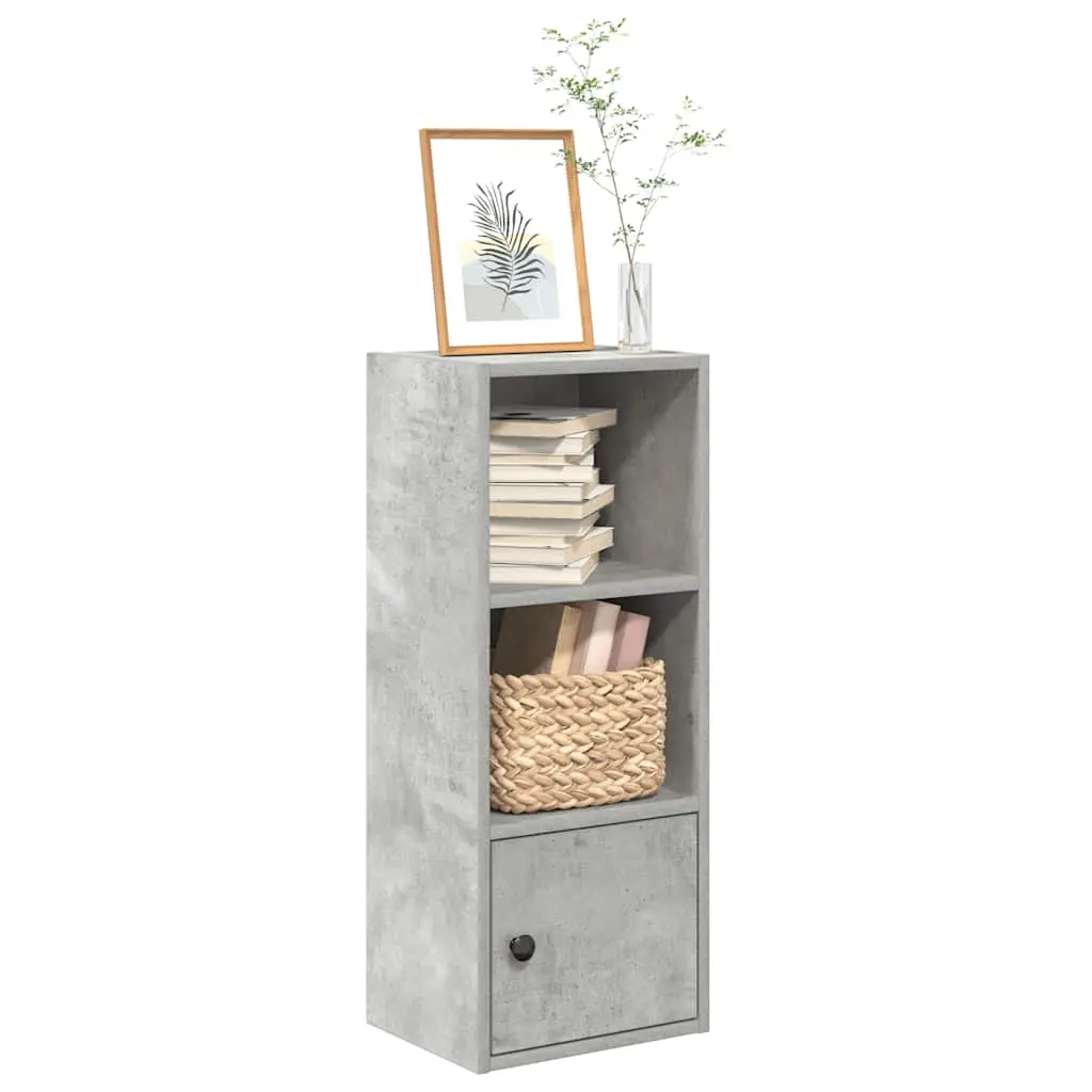 Libreria Grigio Cemento 31x24x77 cm in Legno Multistrato