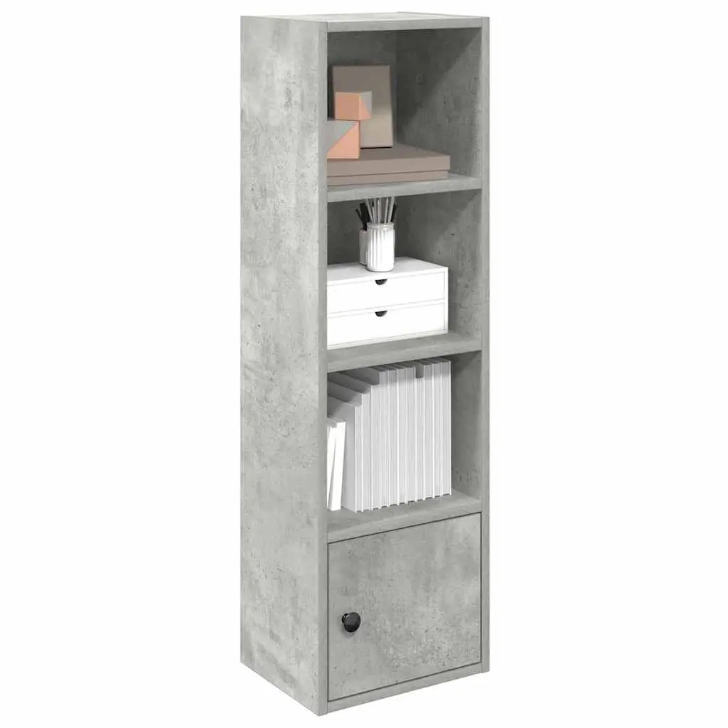 Libreria Grigio Cemento 31x24x102 cm in Legno Multistrato