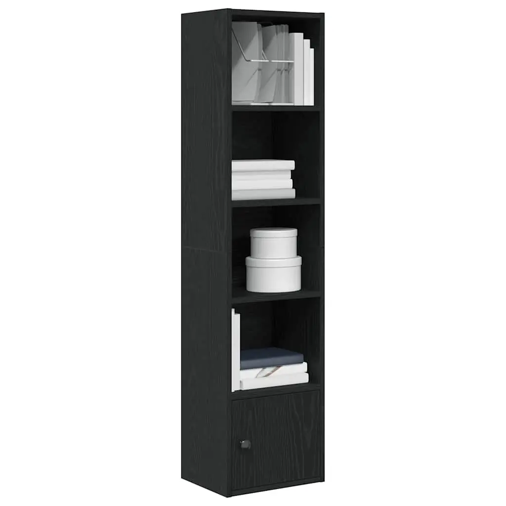 Libreria Rovere Nero 31x24x127 cm in Legno Multistrato