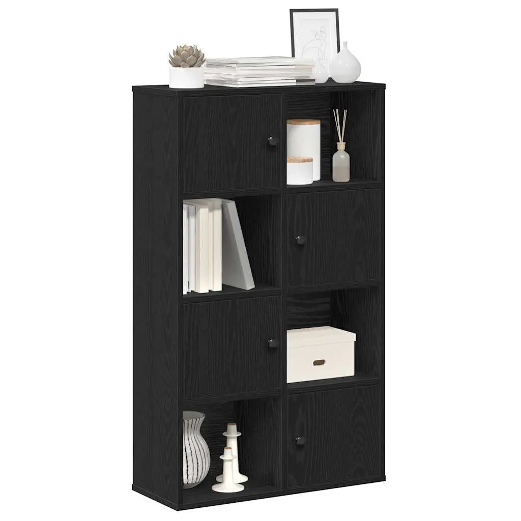 Libreria Rovere Nero 60x24x101,5 cm in Legno Multistrato