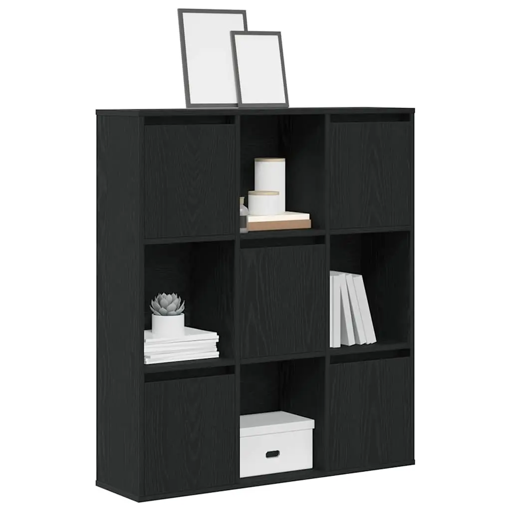 Libreria Rovere Nero 89x24x101,5 cm in Legno Multistrato