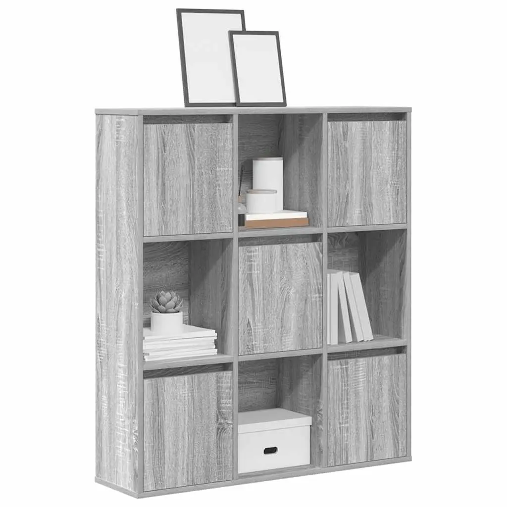 Libreria Grigio Sonoma 89x24x101,5 cm in Legno Multistrato