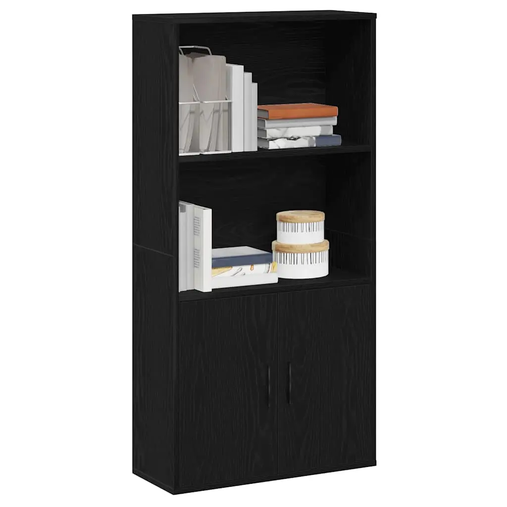 Libreria Rovere Nero 60x24x120 cm in Legno Multistrato