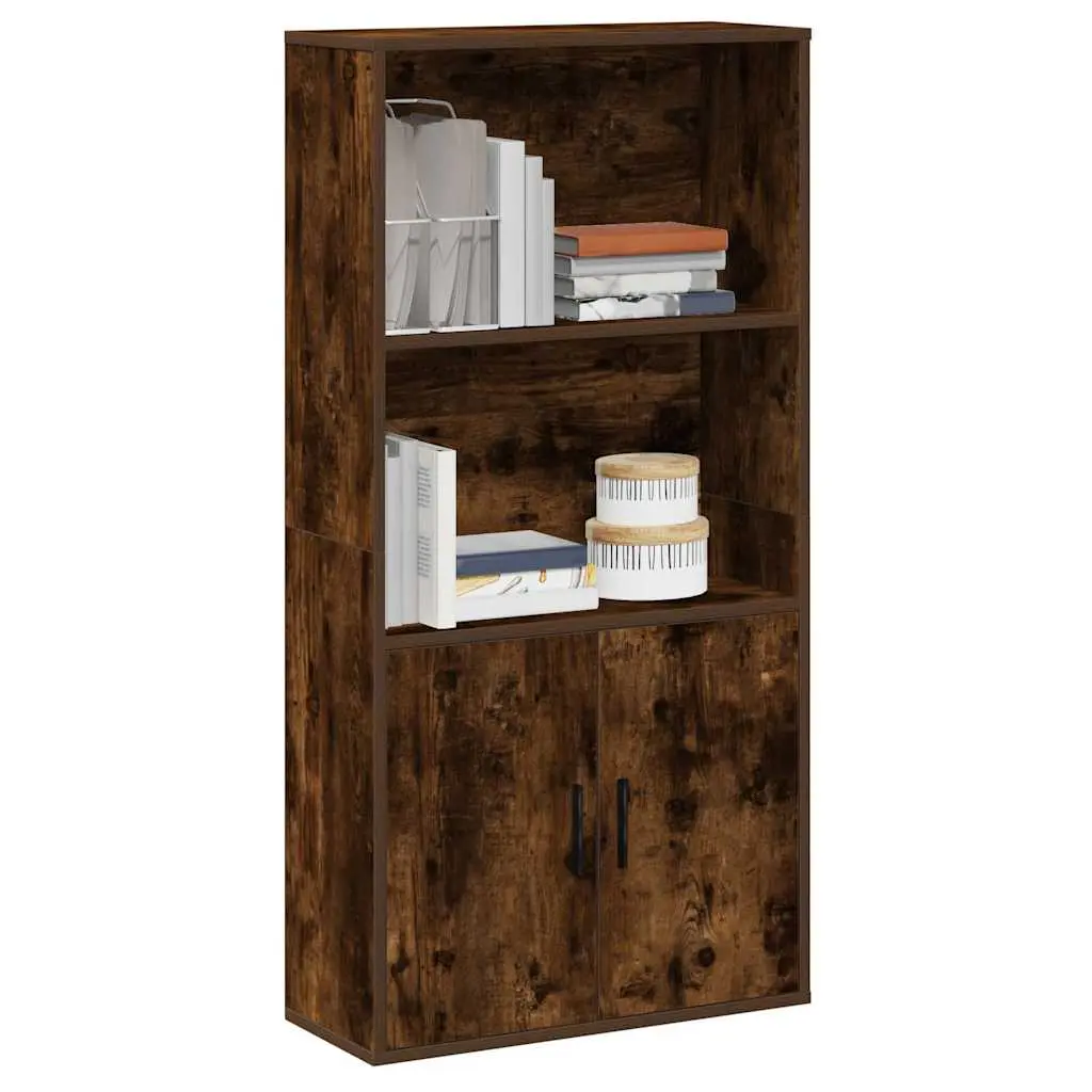 Libreria Rovere Fumo 60x24x120 cm in Truciolato