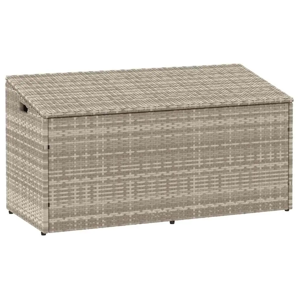 Baule da Giardino Grigio Chiaro 110x50x58 cm in Polyrattan