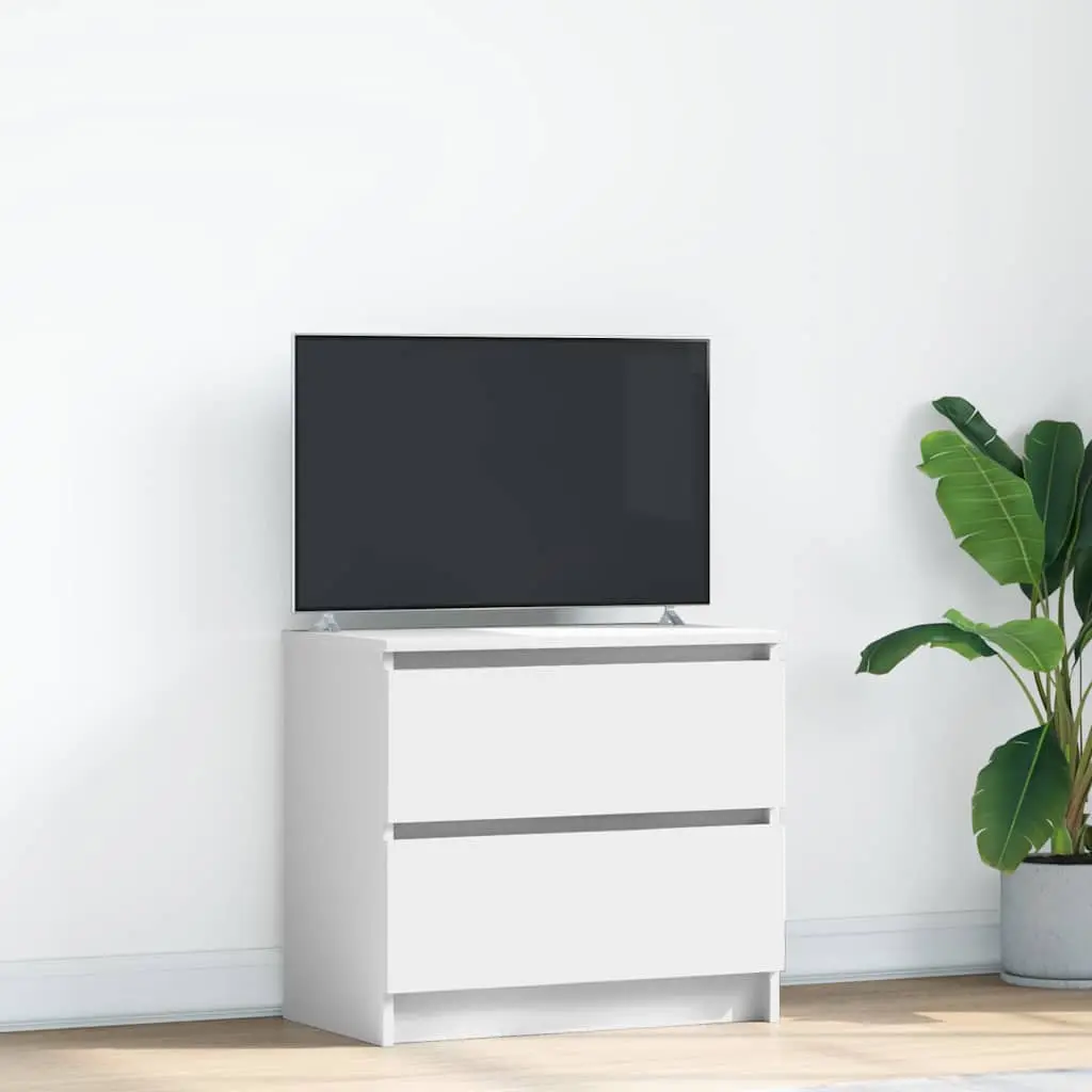 Mobile Porta TV Bianco 60x35x54 cm in Legno Multistrato