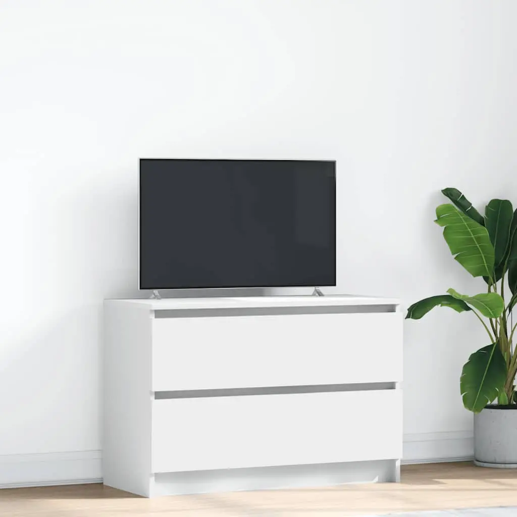 Mobile Porta TV Bianco 80x35x54 cm in Legno Multistrato