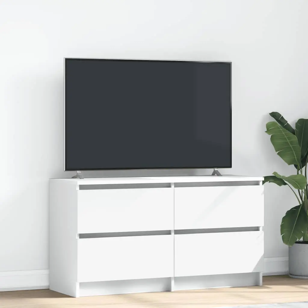 Mobile Porta TV Bianco 100x35x54 cm in Legno Multistrato