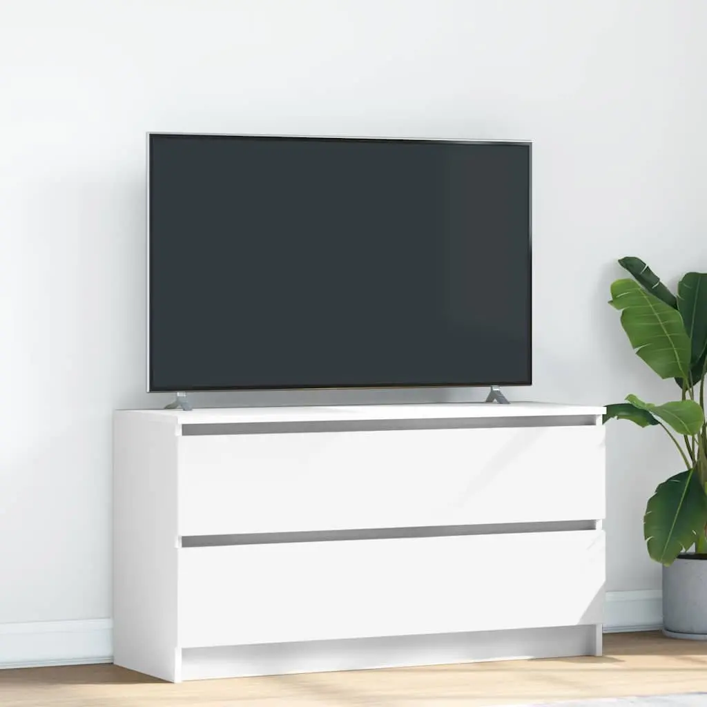 Mobile Porta TV Bianco 100x35x54 cm in Legno Multistrato