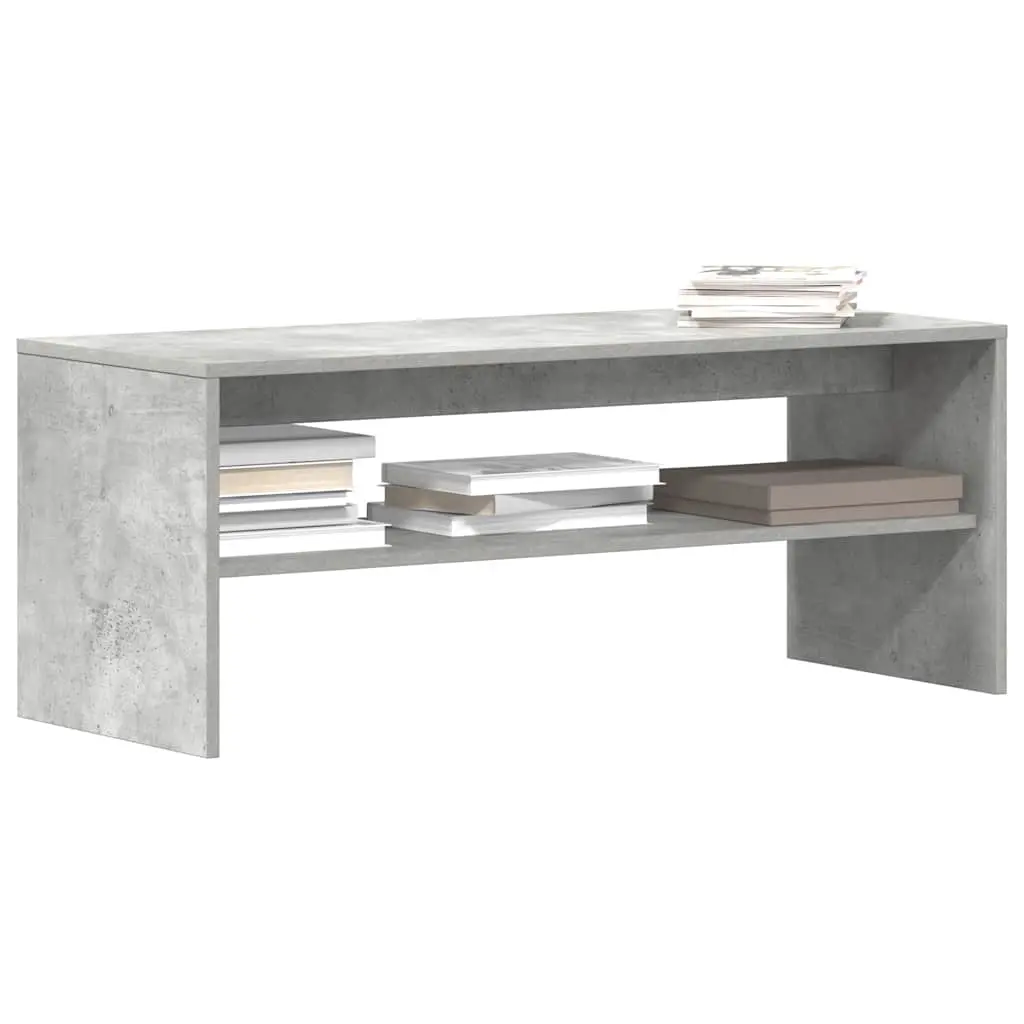 Mobile Porta TV Grigio Cemento 100x40x40cm in Legno Multistrato