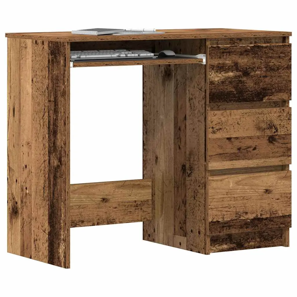 Scrivania Legno Antico 90x45x76 cm in Legno Multistrato