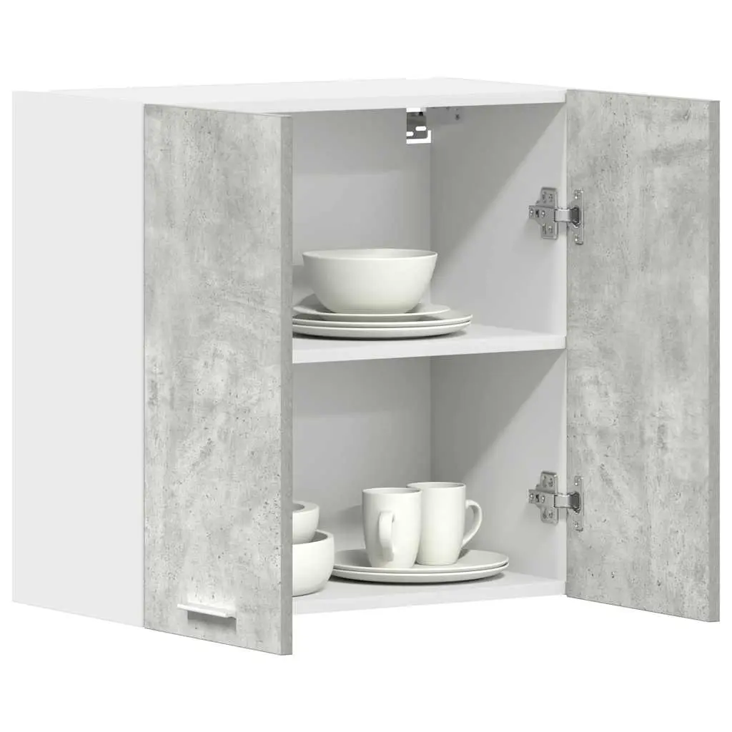 Pensile da Cucina Grigio Cemento 60x31x60 cm Legno Multistrato