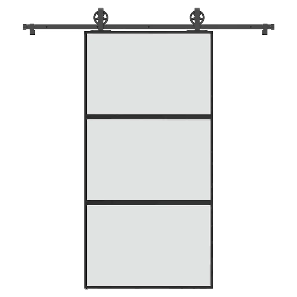 Porta Scorrevole con Ferramenta Vetro Temperato Alluminio