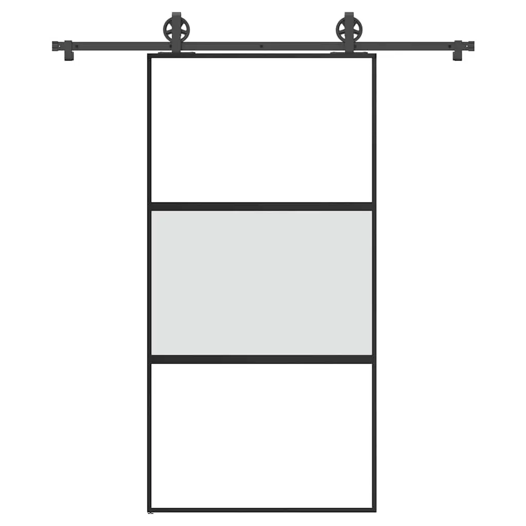 Porta Scorrevole con Ferramenta Vetro Temperato Alluminio