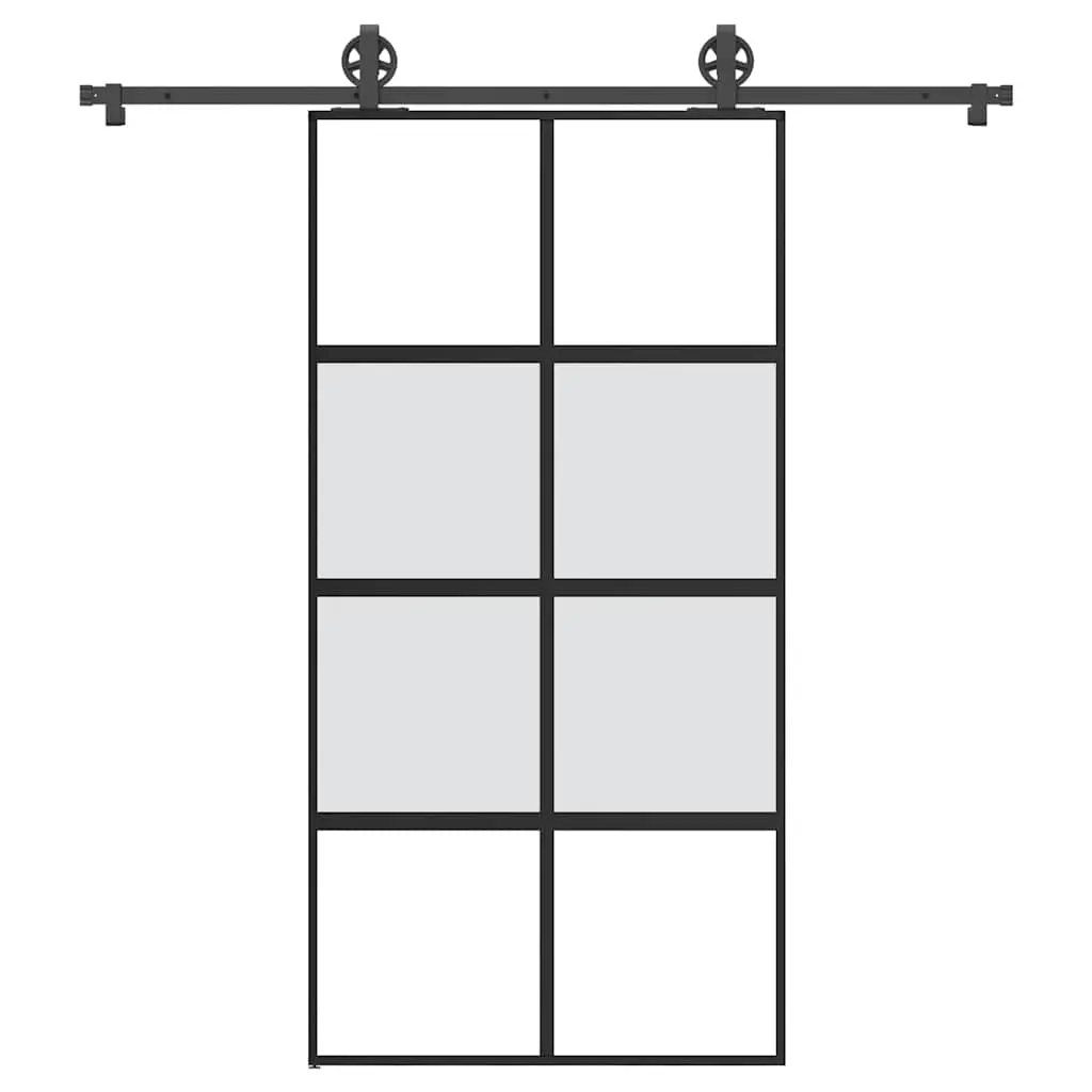 Porta Scorrevole con Ferramenta Vetro Temperato Alluminio