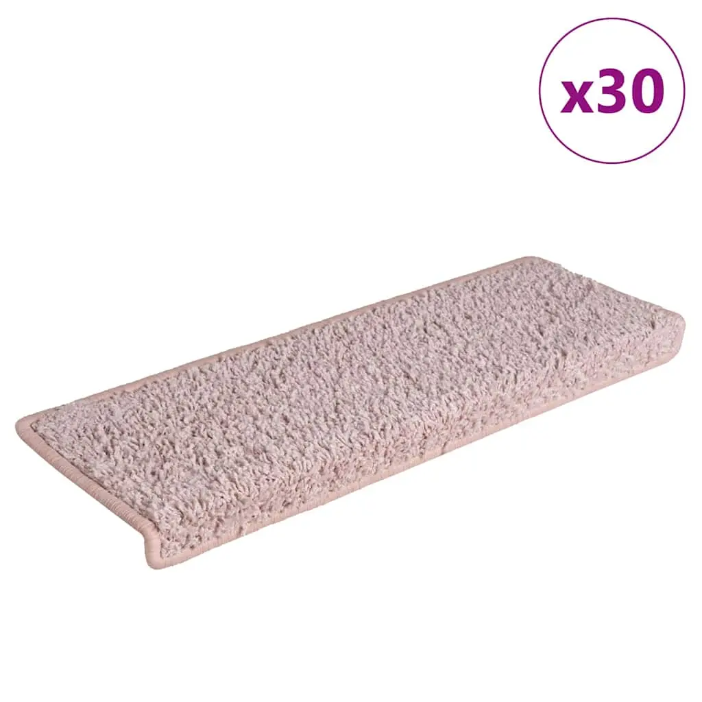 Tappetini per Scale 30 pz 65x21x4 cm Bianchi e Rosa