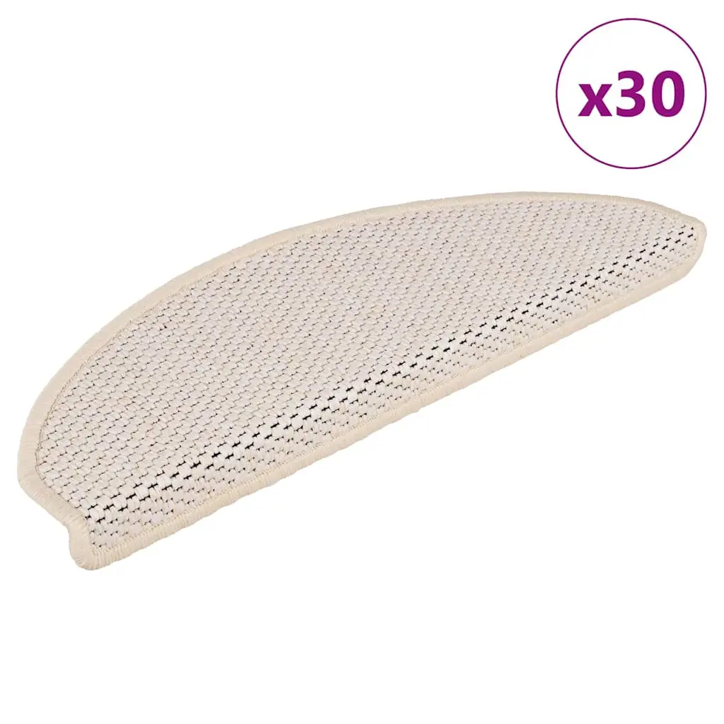 Tappeti Autoadesivi Scale Aspetto Sisal 30pz 65x21x4 cm Berbero