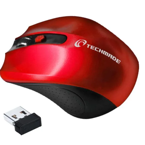 TECHMADE MOUSE WIRELESSTM-XJ30-RED