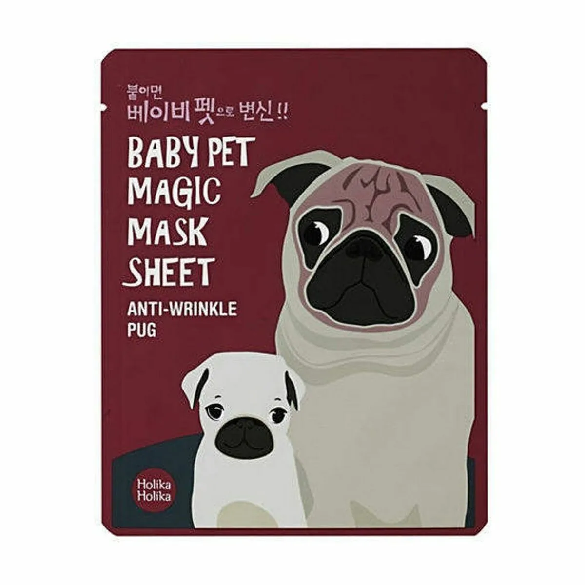 Maschera Viso Holika Holika Baby Pet Pug Antirughe (22 ml)