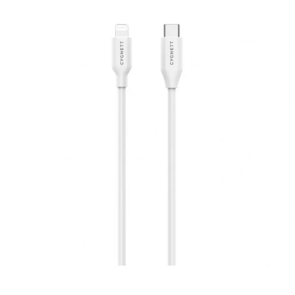 LIGHTNING TO USB-C CABLE 1MT WHITE