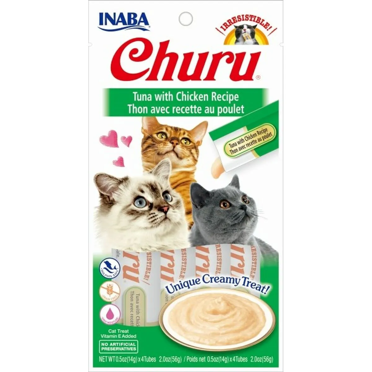 Spuntino per Cat Inaba   4 x 14 g Leccornie Pollo Tonno