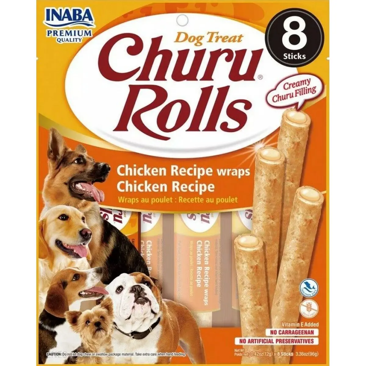 Snack per Cani Inaba Churu Rolls Chicken Pollo 8 x 12 g