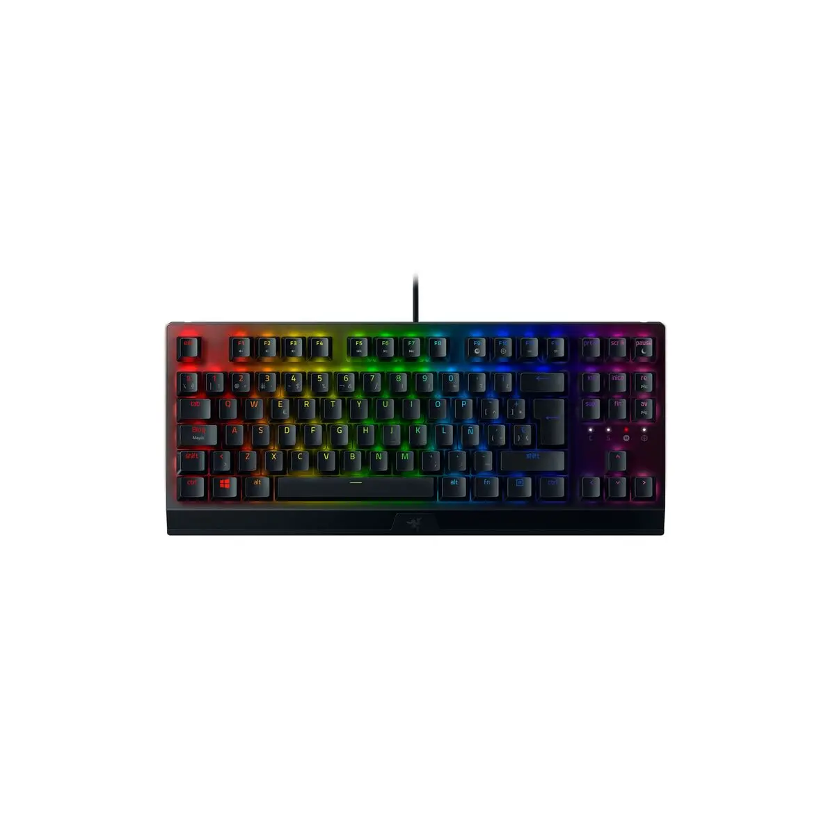 Tastiera per Giochi Razer BlackWidow V3 TKL Nero LED RGB Qwerty in Spagnolo