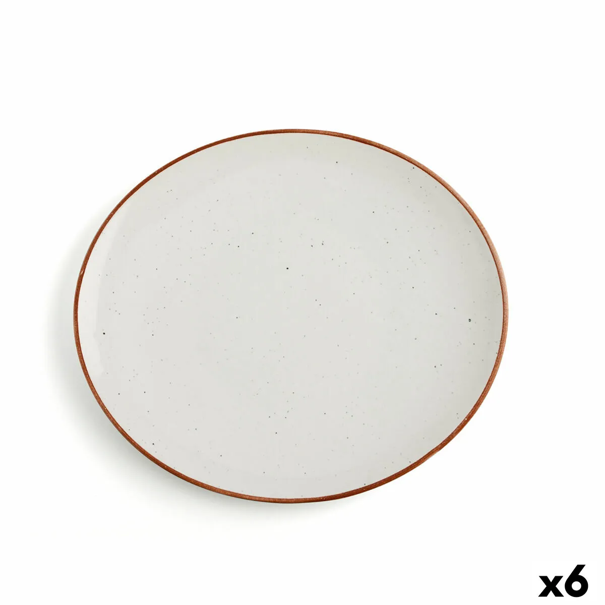 Piatto da pranzo Ariane Terra Beige Ceramica 30 x 27 cm (6 Unità)