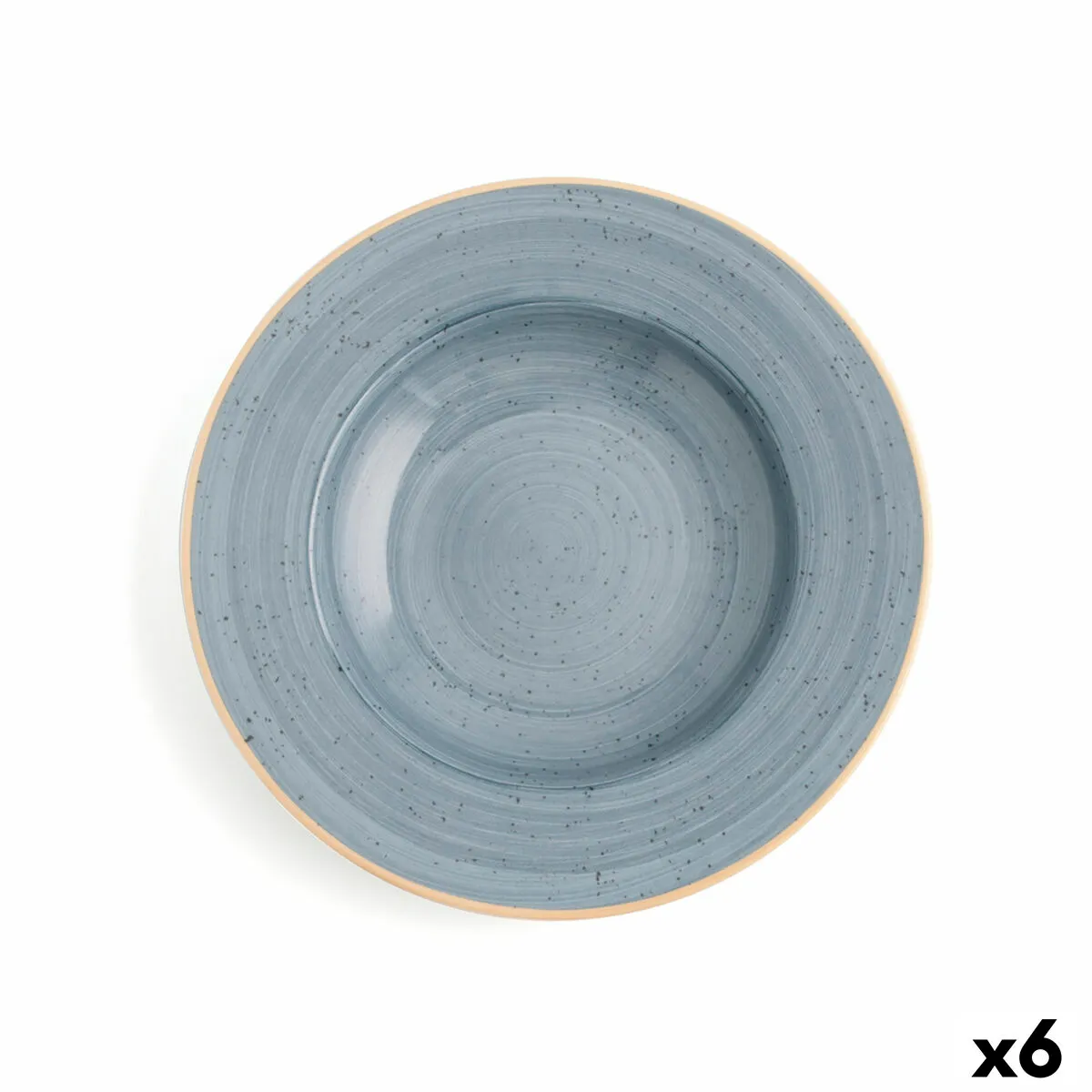 Piatto Fondo Ariane Terra Ceramica Azzurro (Ø 26 cm) (6 Unità)