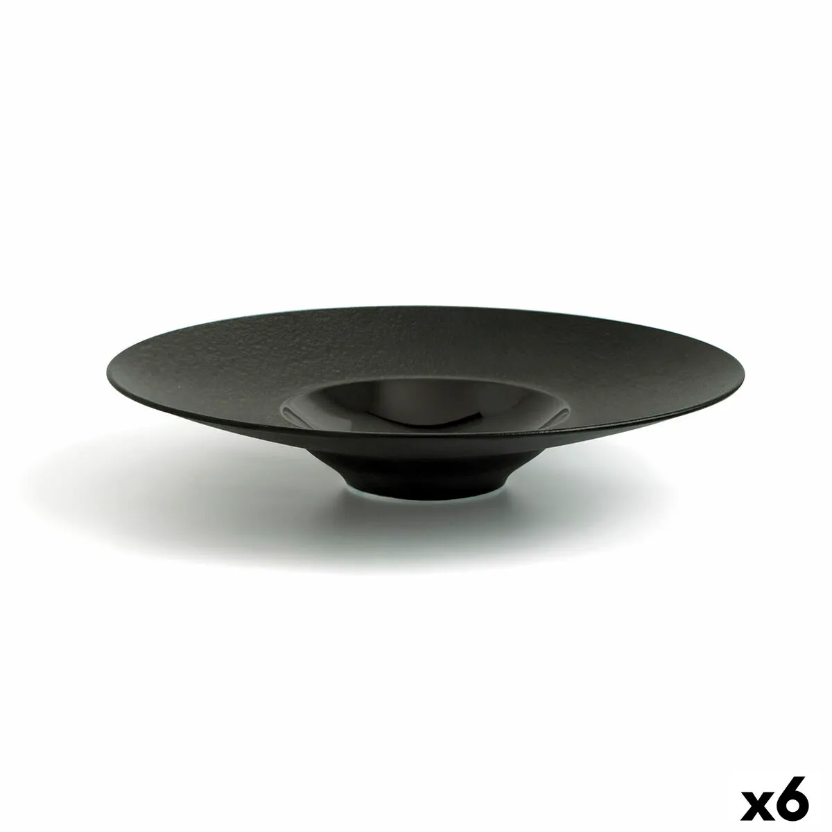 Piatto Fondo Ariane Gourmet Ceramica Nero (Ø 28 cm) (6 Unità)