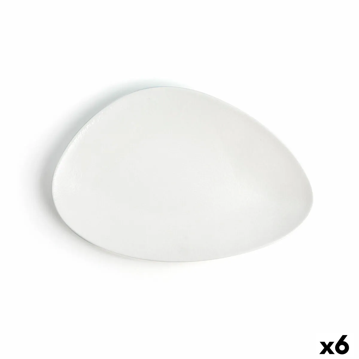 Piatto da pranzo Ariane Antracita Triangolare Bianco Ceramica Ø 29 cm (6 Unità)