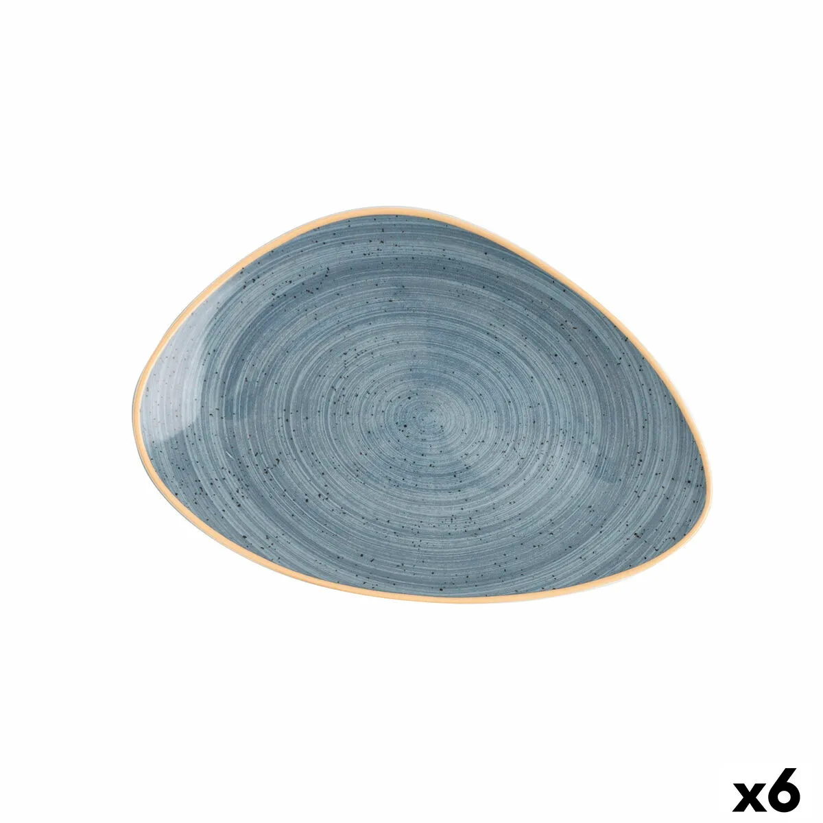 Piatto da pranzo Ariane Terra Triangolare Azzurro Ceramica Ø 29 cm (6 Unità)