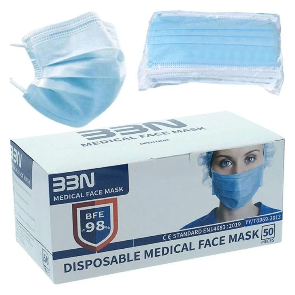 Mascherina Igienica Azzurro Adulto (50 uds)