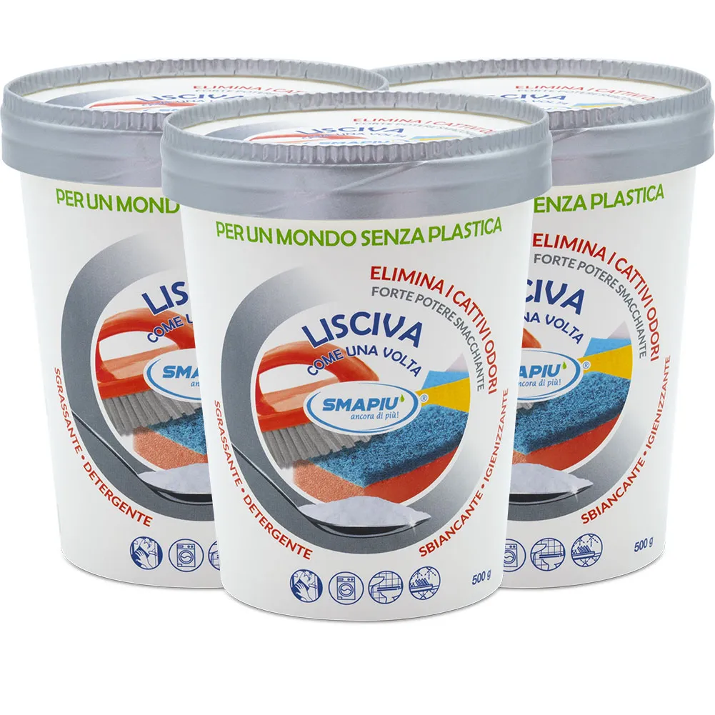 3 x barattoli 500 gr Smapiu Lisciva - Come una Volta - Detergente e Sgrassante (1)