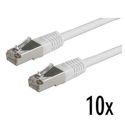 10X CAVO RETE 0.5M UTP CAT 5E RAME