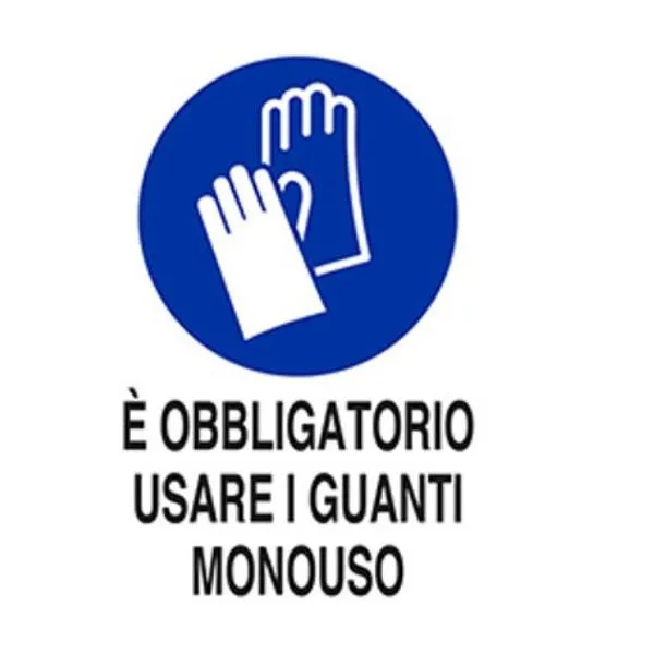 E OBBLIGATORIO USARE GUANTI MONO