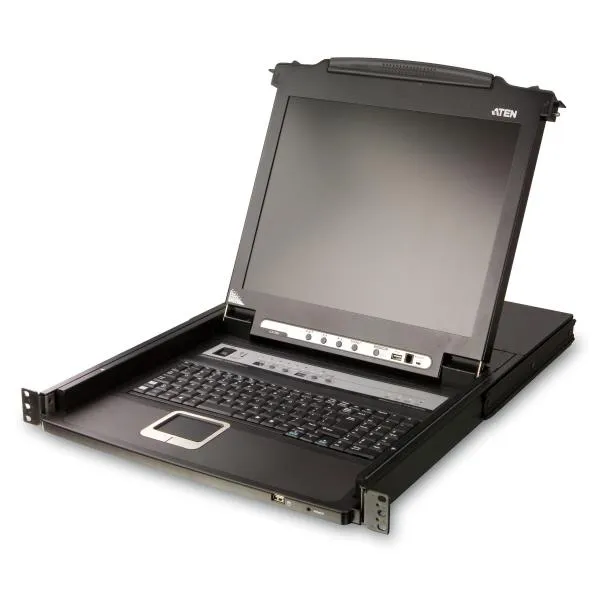 8-PORT SINGLE RAIL 17" LCD KVM S