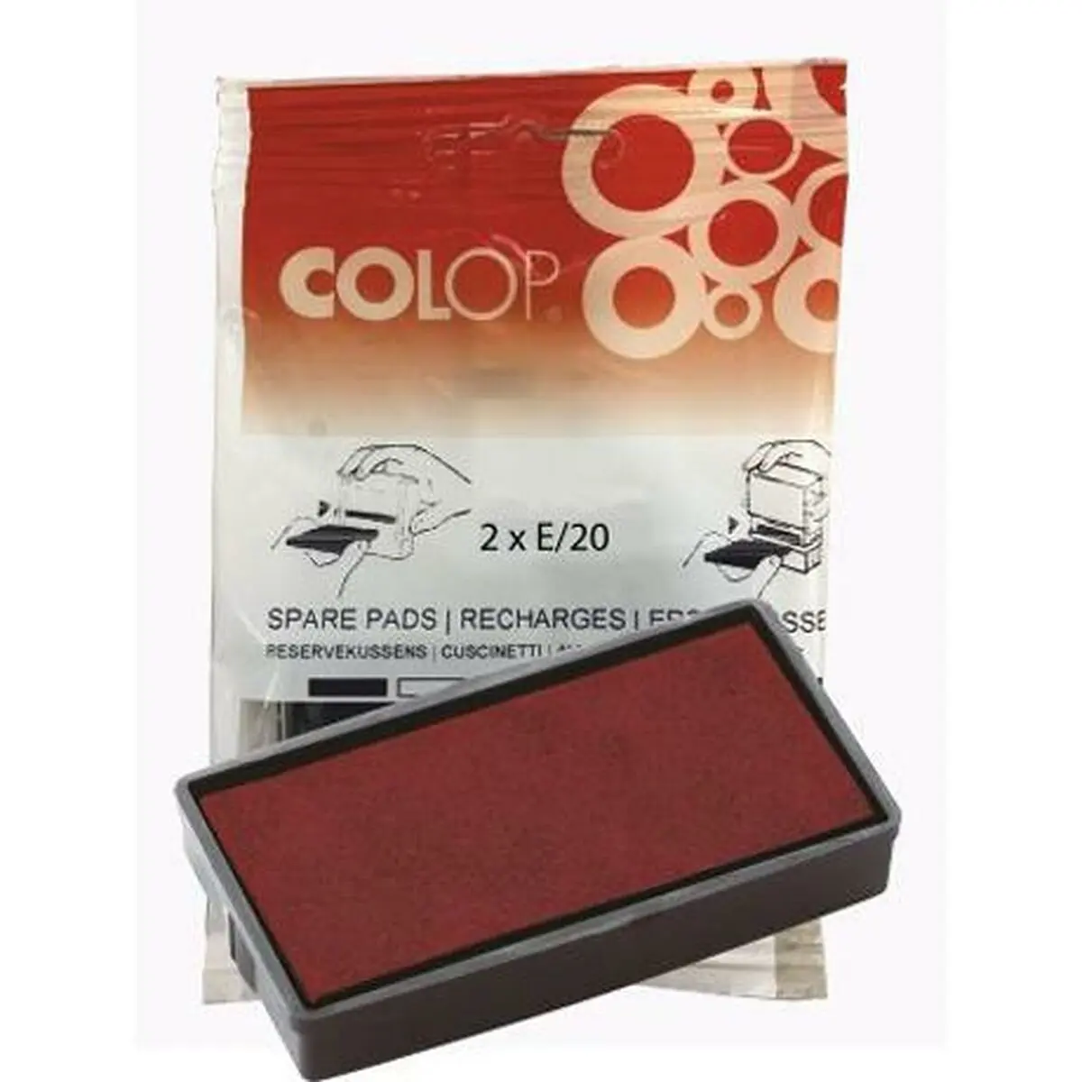 Cuscinetto Colop 107163 Rosso Plastica