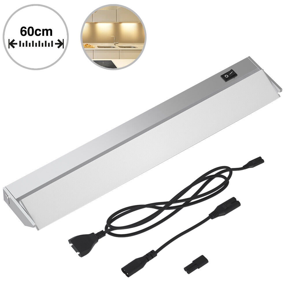 Lampada Luce Sottopensile 60 cm Mobili Cucina Armadio Barra 60 LED in Alluminio (1)