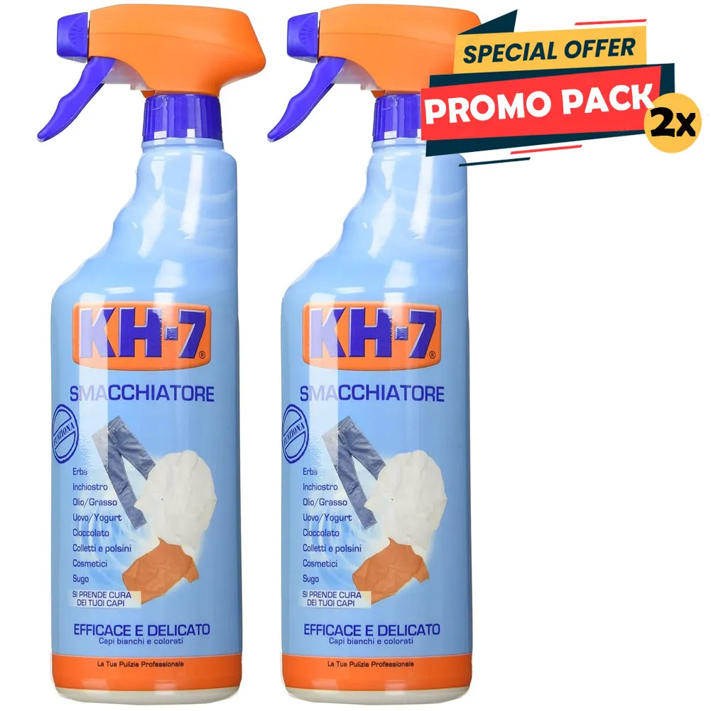 2 x 750 ml KH-7 Smacchiatore Spray Efficace Delicato Capi Bianchi e Colorati (1)