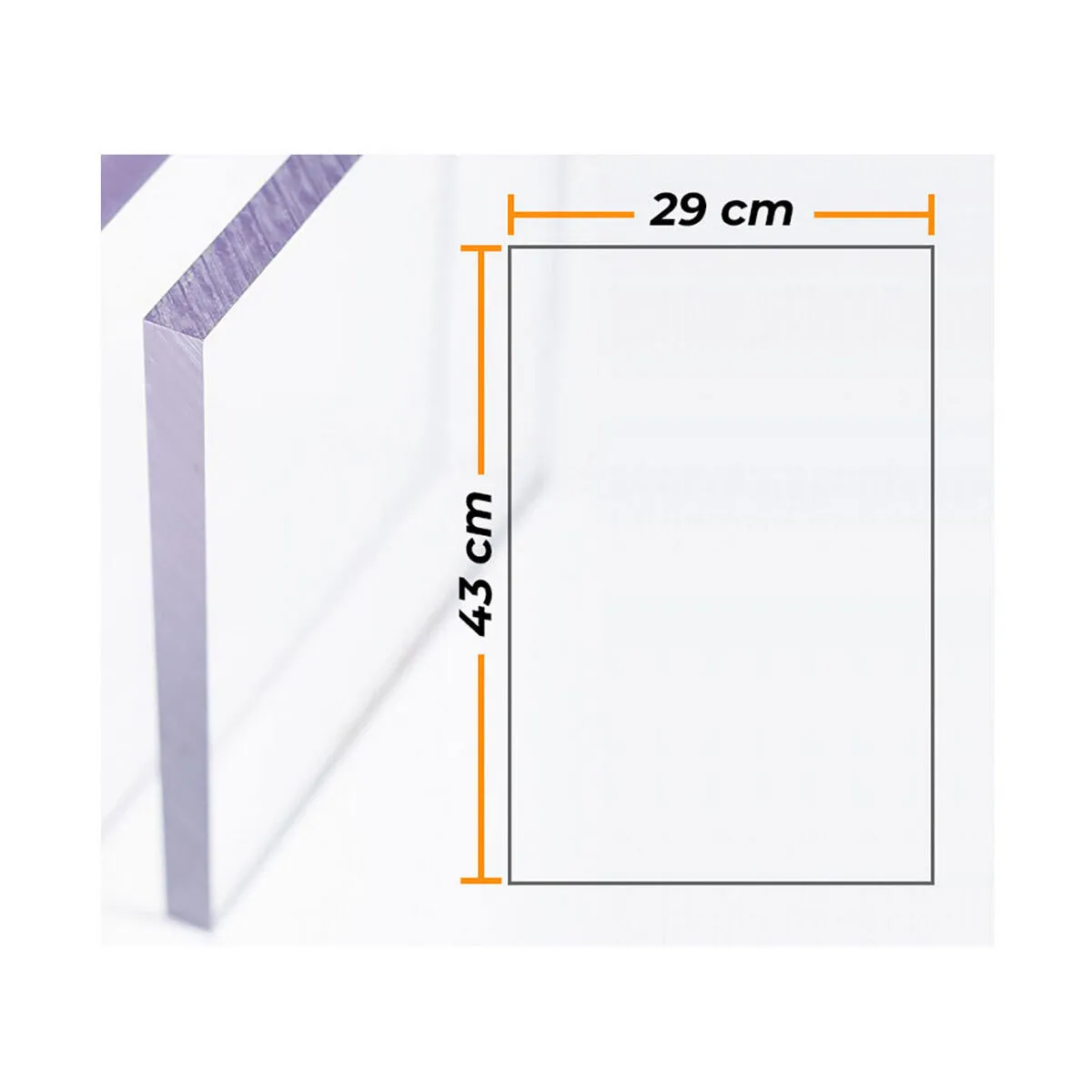 Distintivo Compossar Trasparente Policarbonato 4 mm 29 x 43 cm