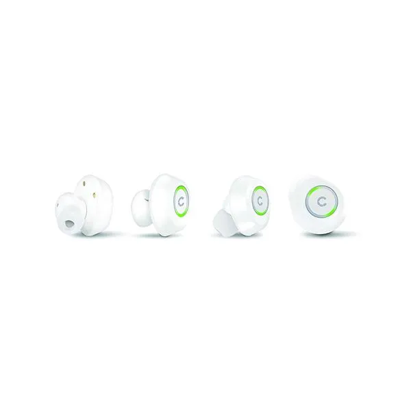 BT EARPHONES RECHARGEABLE WHITE