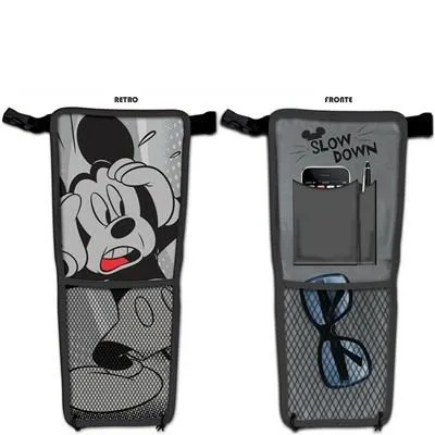 Disney Topolino Combi Pocket con Tasca Portaoggetti Accessori Auto Bambini Nero (1)