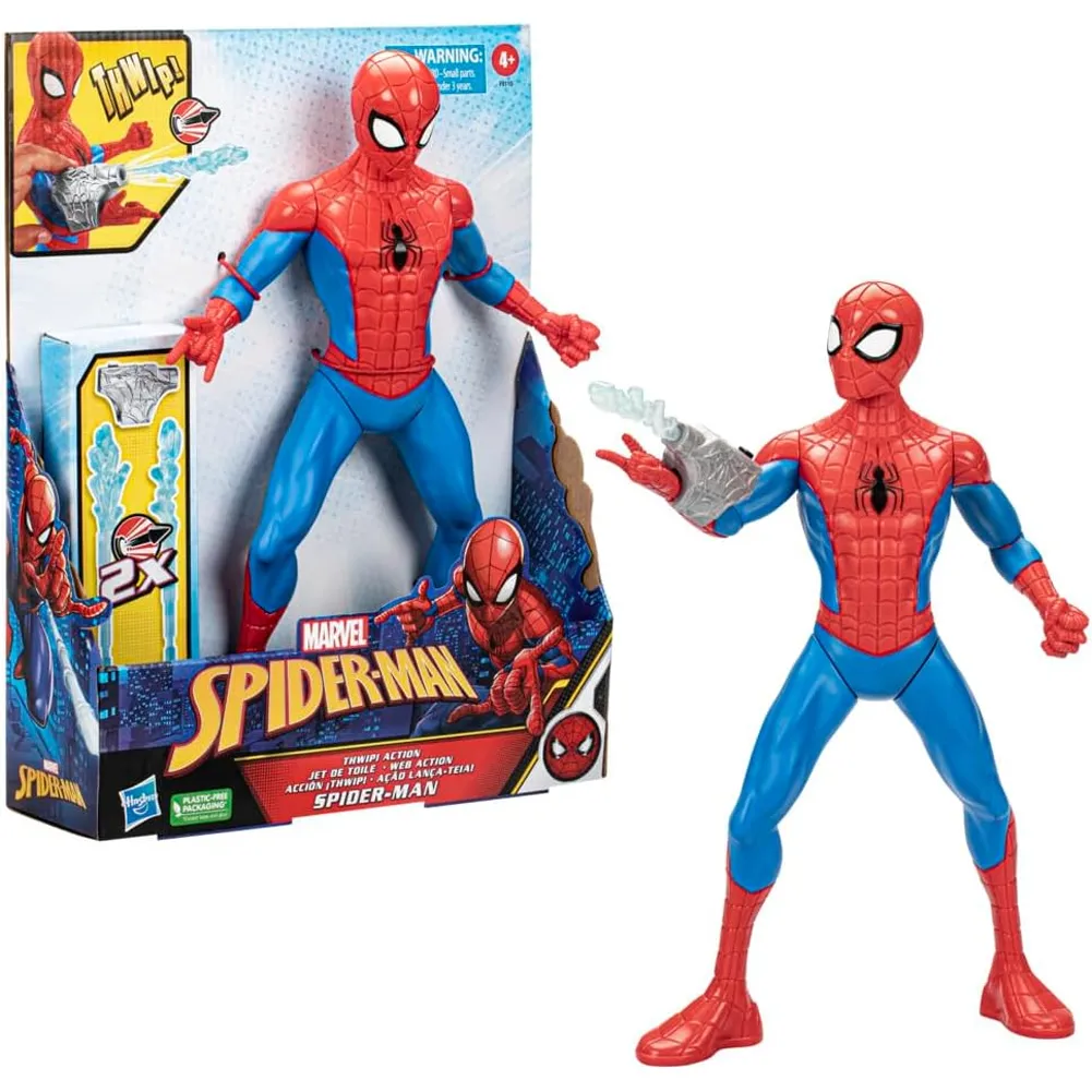 Spider-Man Marvel Thwip Action Figure con Web Blaster Personaggio Idea Regalo (1)