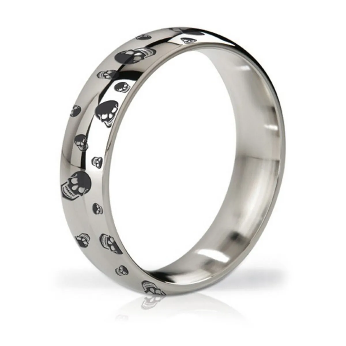 Anello Fallico in Metallo Earl Polished & Engraved Steel Love Mystim