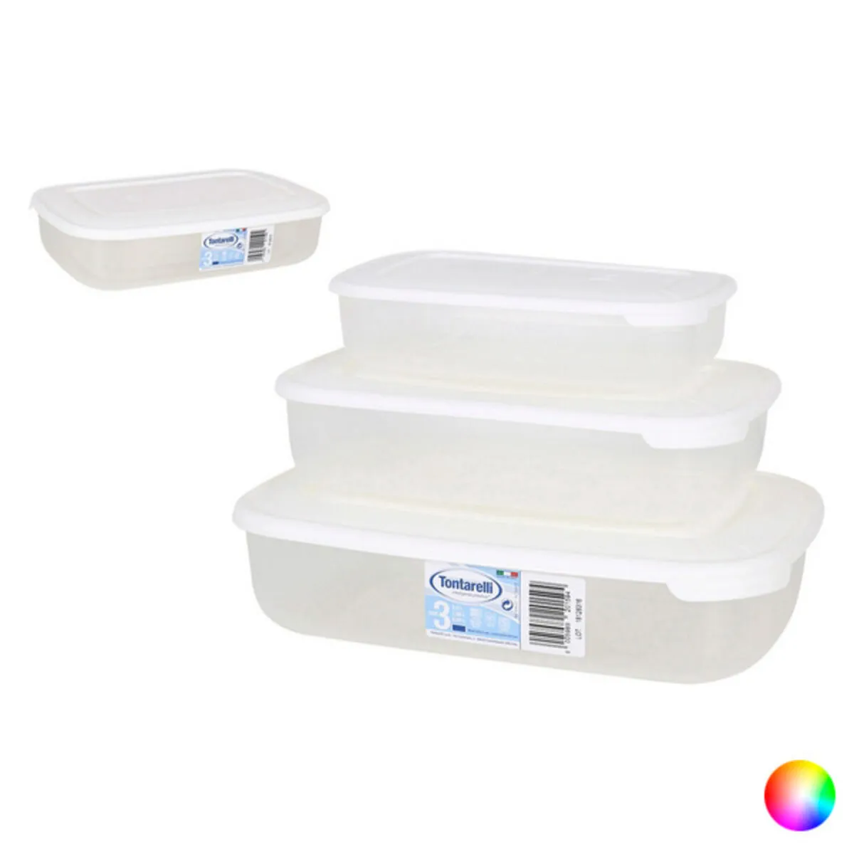 Set di 3 scatole porta pranzo Tontarelli (1 - 2 - 3 L)